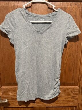 Isabel Maternity Light Gray V-Neck Women's Tee